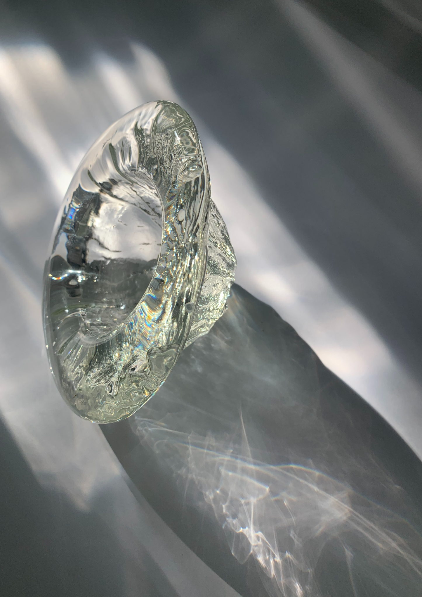 Danish Sculptured Glass Bowl