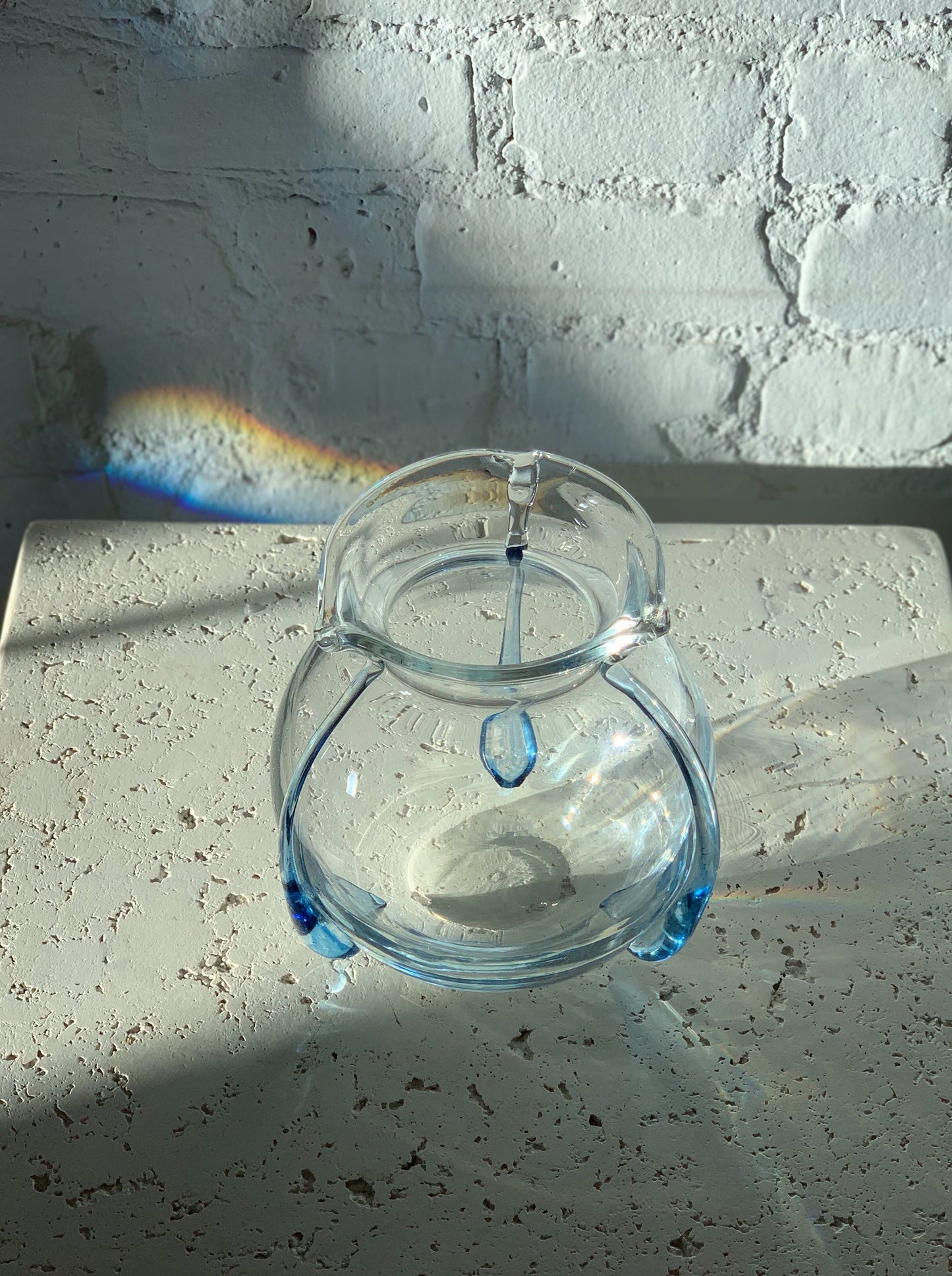 Vintage Glass Orb Vase