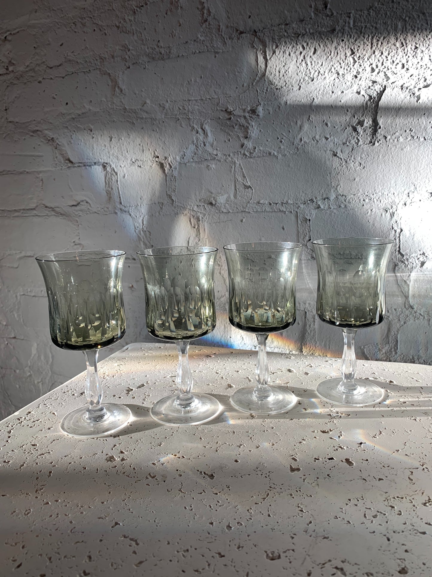 Smoke Crystal Stem Glasses