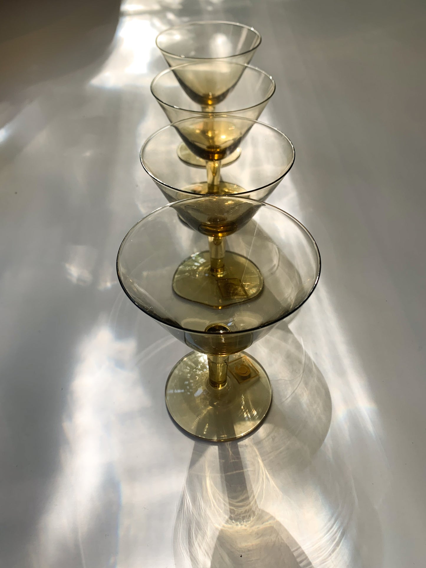 Swedish Smoked Martini Glasses