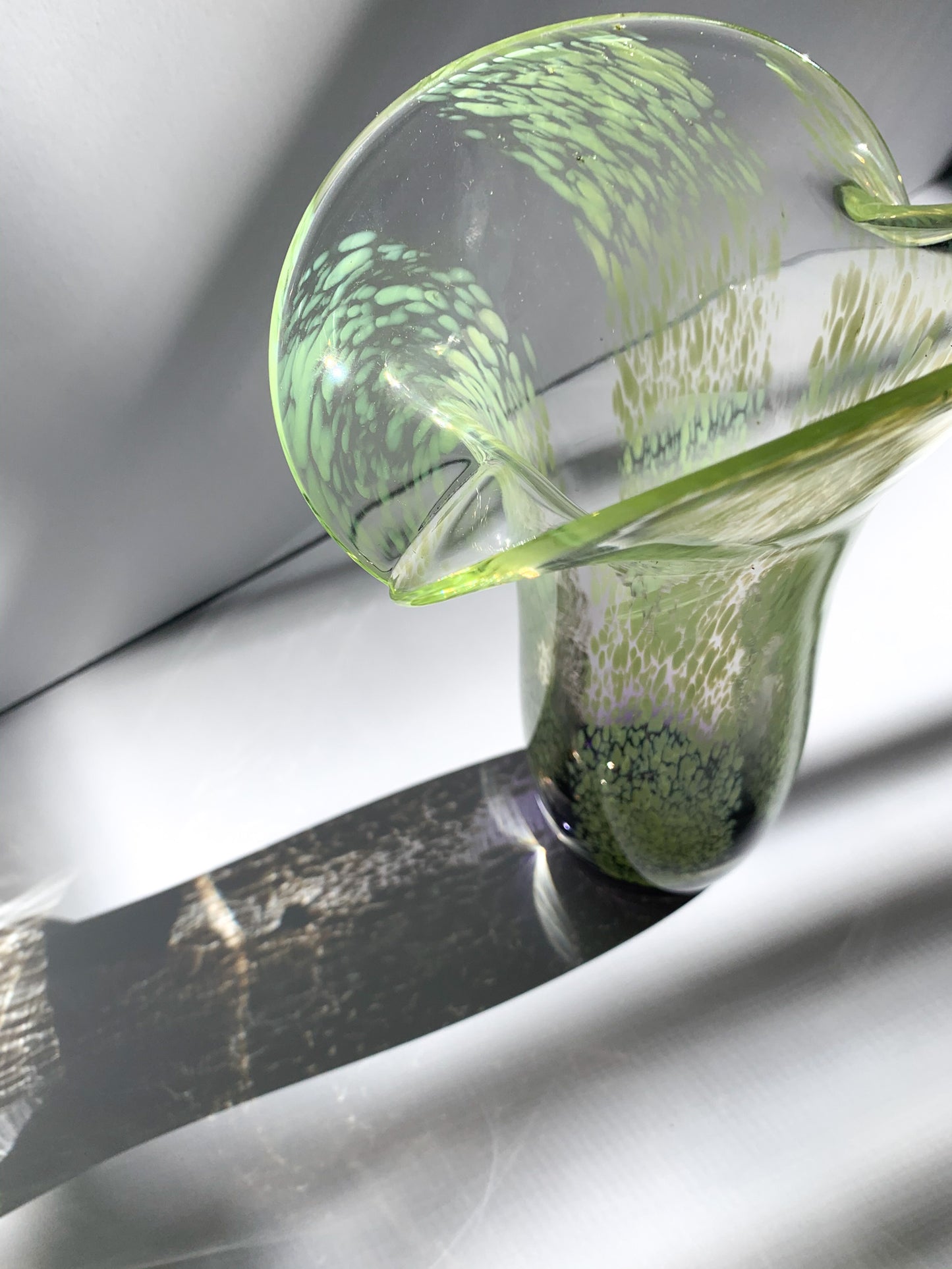 Sculptured Murano Glass Vase