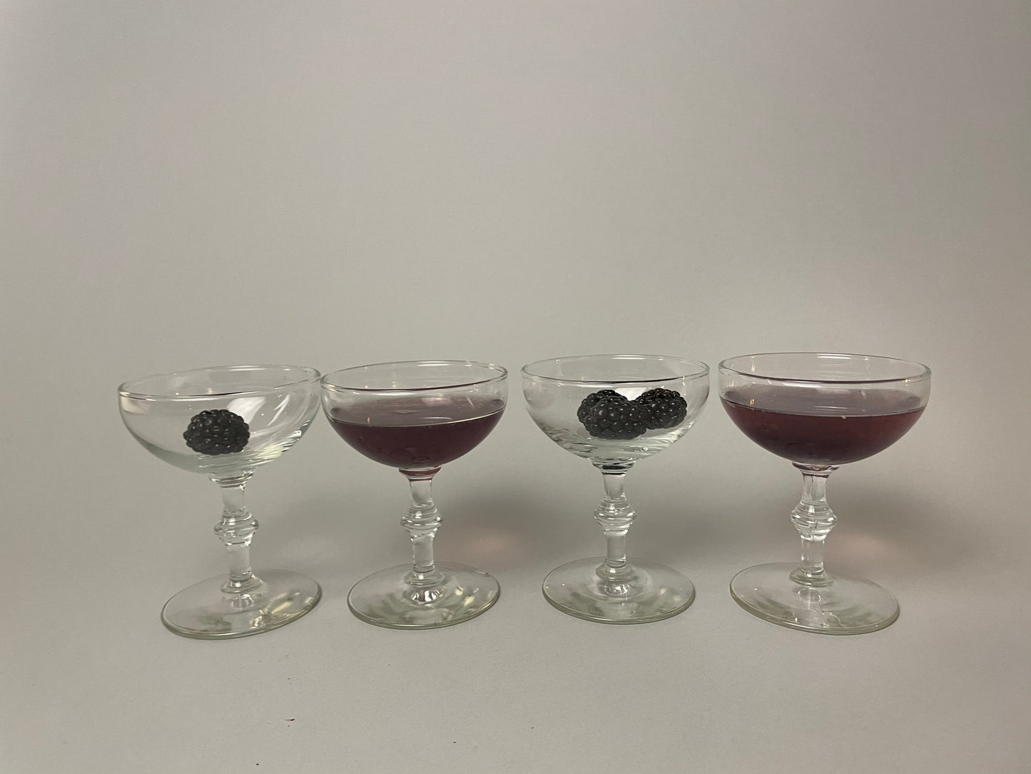 1950s Crystal stemmed Cocktail Glasses