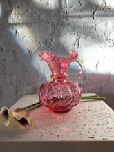 Load image into Gallery viewer, Antique Pink Blown Glass Pitcher
