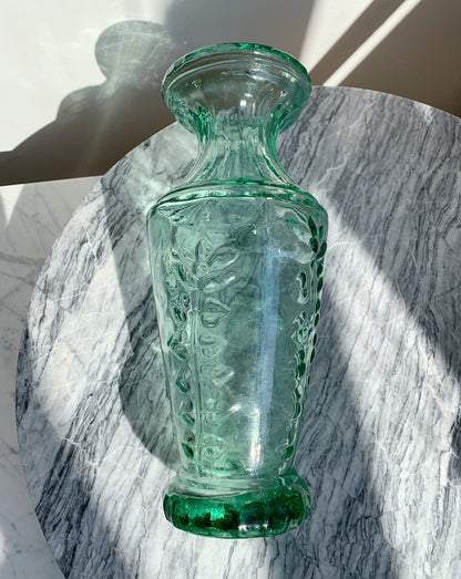 Blue Glass Sculpted Vase