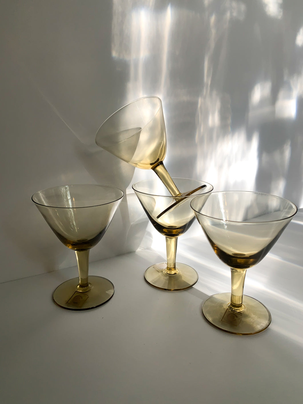 Swedish Smoked Martini Glasses