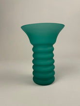Load image into Gallery viewer, Vintage Ripple Teal Vase
